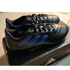 NEW NIB Adidas Goletto VII FG Unisex Soccer Cleats Youth Size 2.5 Black & Blue